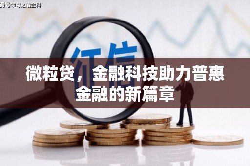 温州微粒贷，金融科技助力普惠金融的新篇章