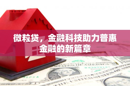 温州微粒贷，金融科技助力普惠金融的新篇章