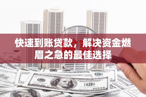 温州快速到账贷款，解决资金燃眉之急的最佳选择
