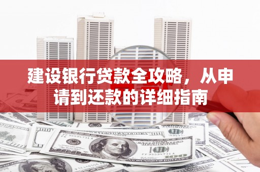 温州建设银行贷款全攻略，从申请到还款的详细指南