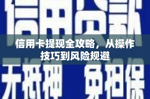 温州信用卡提现全攻略，从操作技巧到风险规避