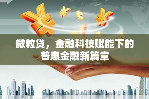 温州微粒贷，金融科技赋能下的普惠金融新篇章