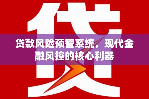 温州贷款风险预警系统，现代金融风控的核心利器