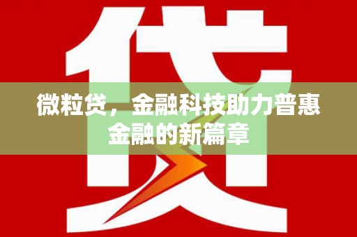 温州微粒贷，金融科技助力普惠金融的新篇章