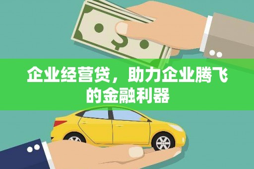 温州企业经营贷，助力企业腾飞的金融利器