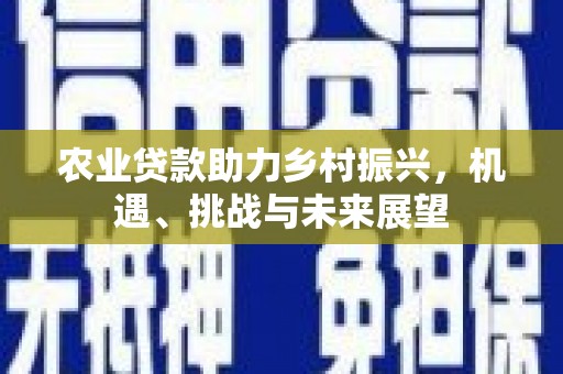 温州农业贷款助力乡村振兴，机遇、挑战与未来展望