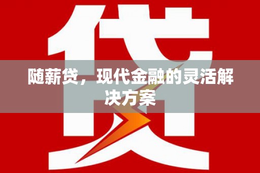 温州随薪贷，现代金融的灵活解决方案