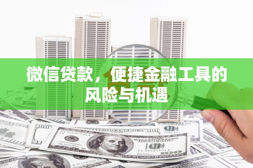 温州微信贷款，便捷金融工具的风险与机遇