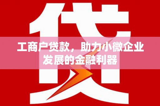 温州工商户贷款，助力小微企业发展的金融利器