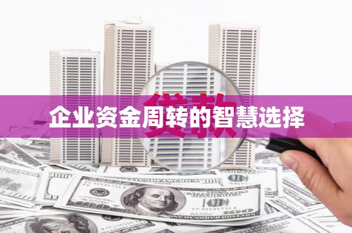 温州企业资金周转的智慧选择