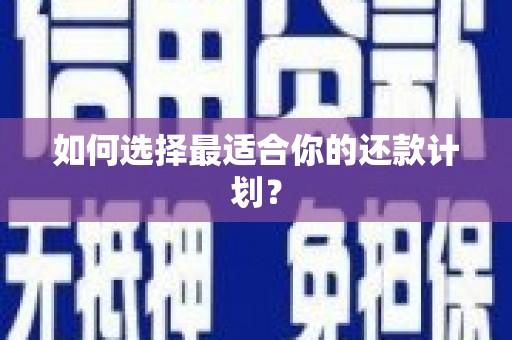 温州如何选择最适合你的还款计划？
