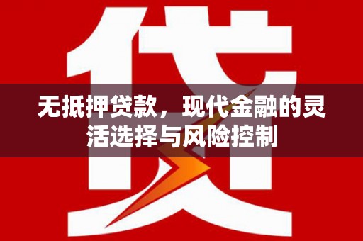 温州无抵押贷款，现代金融的灵活选择与风险控制