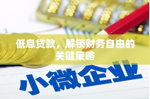 温州低息贷款，解锁财务自由的关键策略