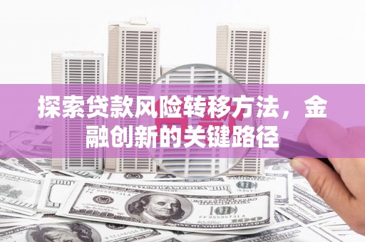 温州探索贷款风险转移方法，金融创新的关键路径