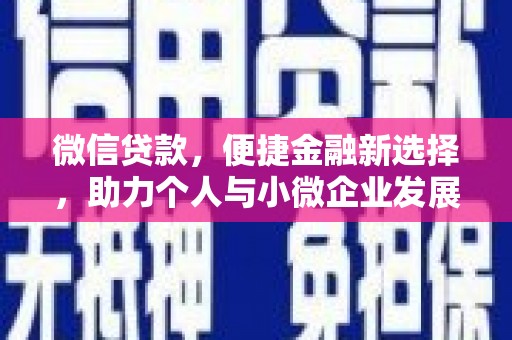 温州微信贷款，便捷金融新选择，助力个人与小微企业发展