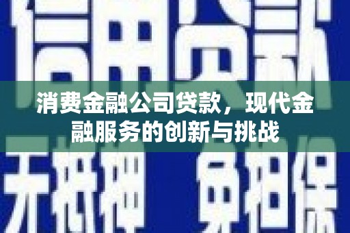 温州消费金融公司贷款，现代金融服务的创新与挑战