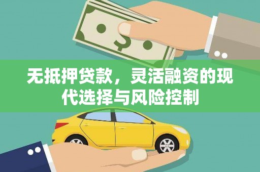 温州无抵押贷款，灵活融资的现代选择与风险控制
