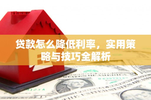 温州贷款怎么降低利率，实用策略与技巧全解析