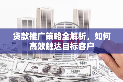 温州贷款推广策略全解析，如何高效触达目标客户