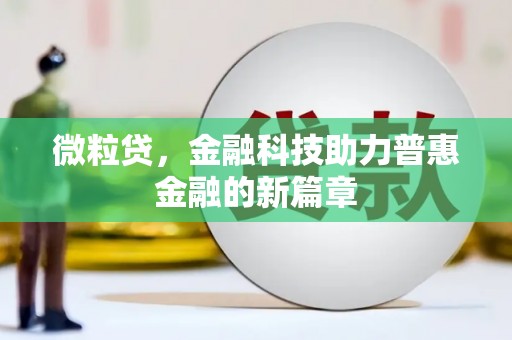 温州微粒贷，金融科技助力普惠金融的新篇章
