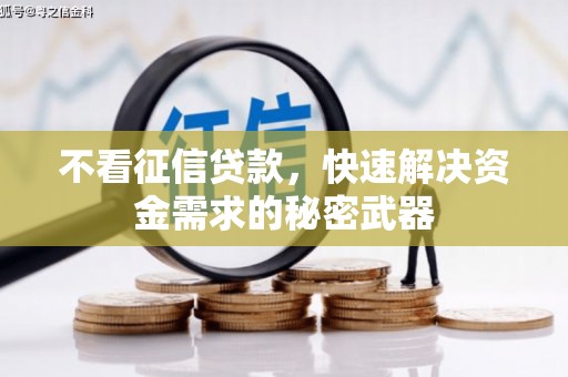 温州不看征信贷款，快速解决资金需求的秘密武器