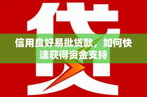 温州信用良好易批贷款，如何快速获得资金支持