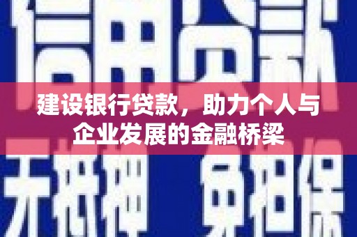 温州建设银行贷款，助力个人与企业发展的金融桥梁